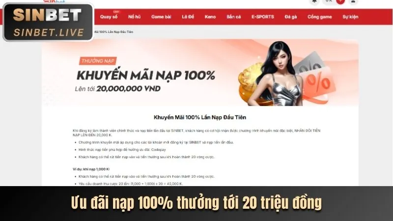 Thưởng nạp lại và khuyến mãi sự kiện zb368